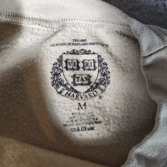 Harvard University Veritas Sweatshirt Womens Medium Beige Activewear College - Picture 6 of 8